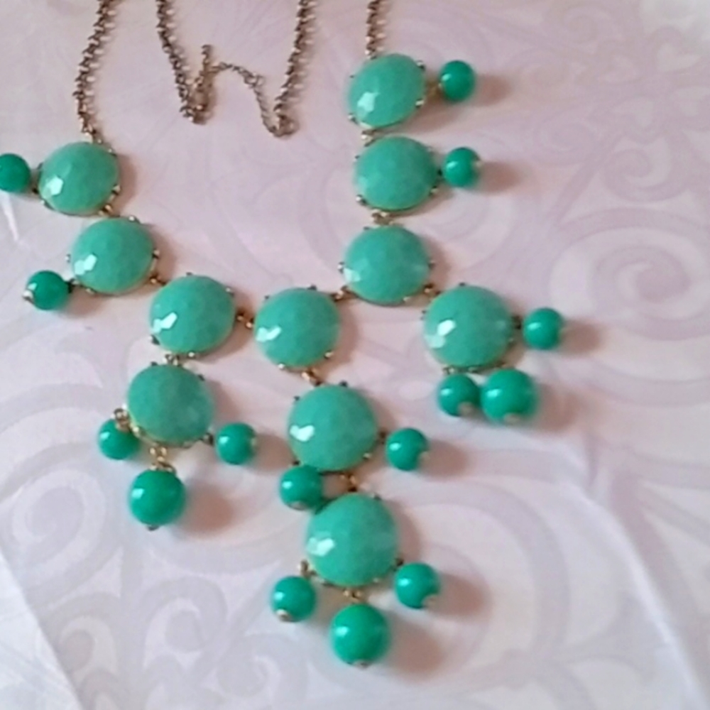 J Crew tourqoise drop bead necklace